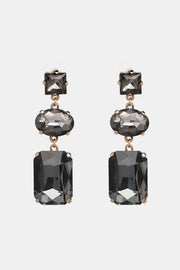 Geometrical Shape Glass Dangle Earrings- 4 Colors