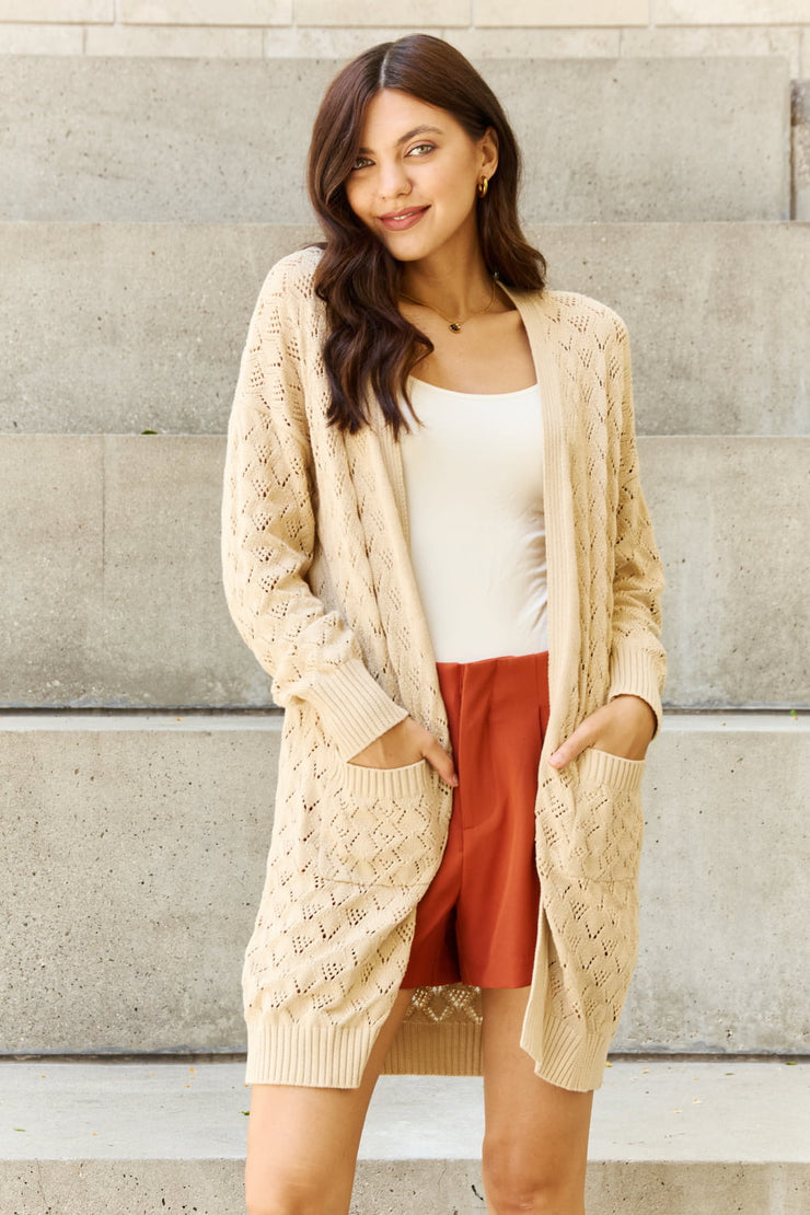 Breezy Days Open Front Sweater Cardigan (S-3X)