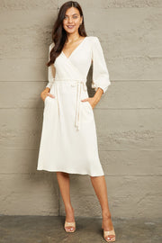 Clean Slate Flare Ruching Dress (S-3X)