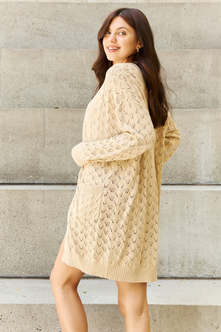 Breezy Days Open Front Sweater Cardigan (S-3X)