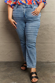 Judy Blue Kayla Full Size High Waist Distressed Slim Jeans(0-24W)